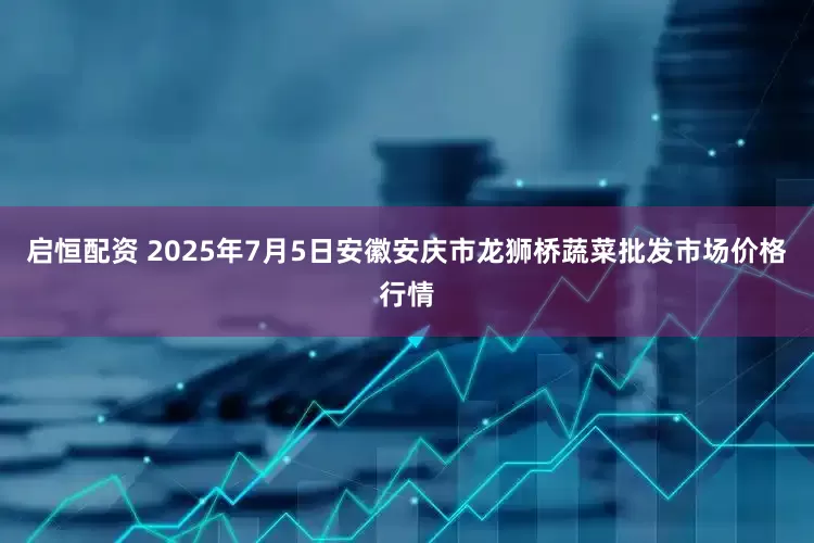 启恒配资 2025年7月5日安徽安庆市龙狮桥蔬菜批发市场价格行情